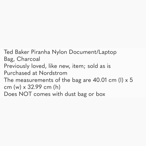 Ted Baker Piranha Nylon Document/Laptop Bag ๐ Bundle Me! - Picture 8 of 10